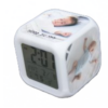 שעון מעורר בצורת קובייה תאורה מתחלפת